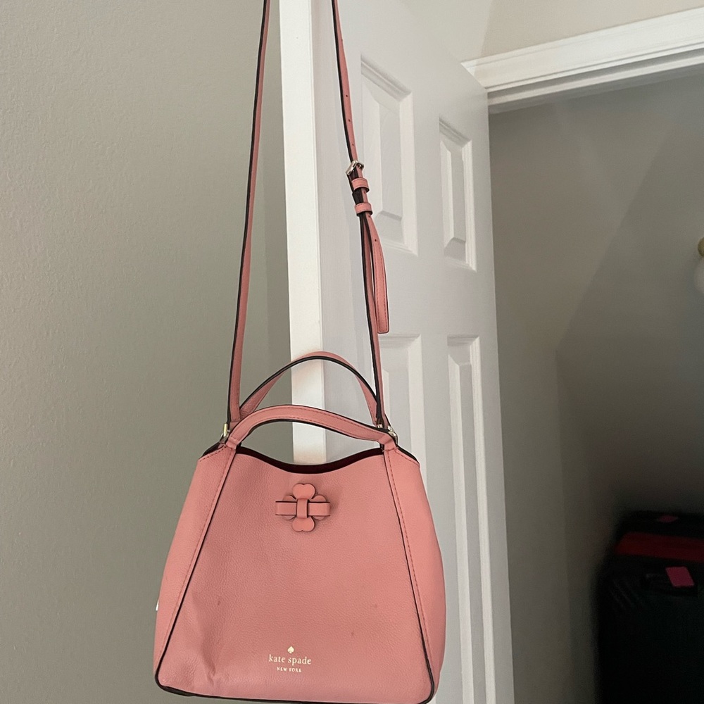 Kate Spade pink leather crossbody purse